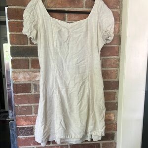 Cream Puff Sleeve Dress